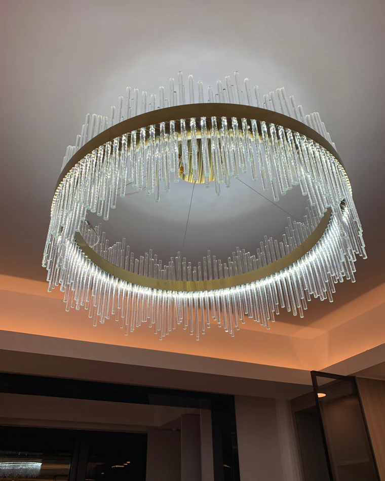 WOMO Glass Rods Round Chandelier-WM2186 - Image 84