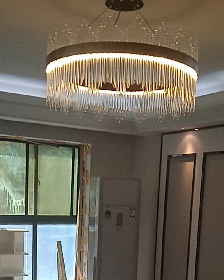 WOMO Glass Rods Round Chandelier-WM2186 - Image 86