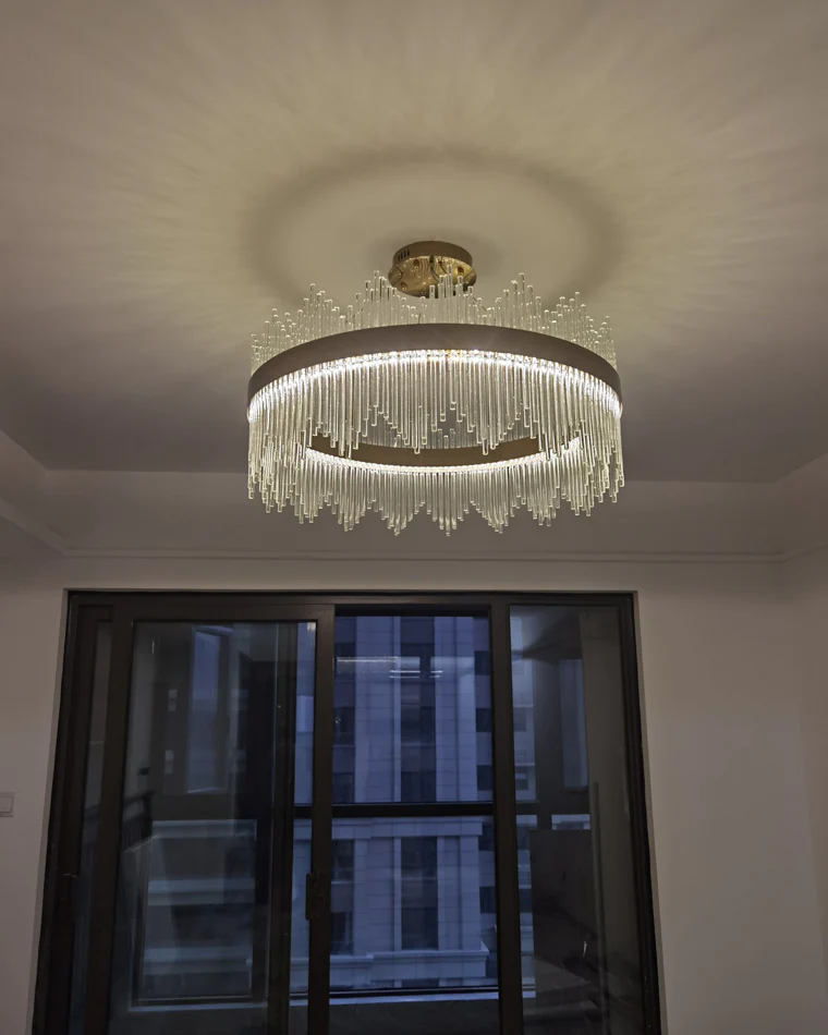 WOMO Glass Rods Round Chandelier-WM2186 - Image 89