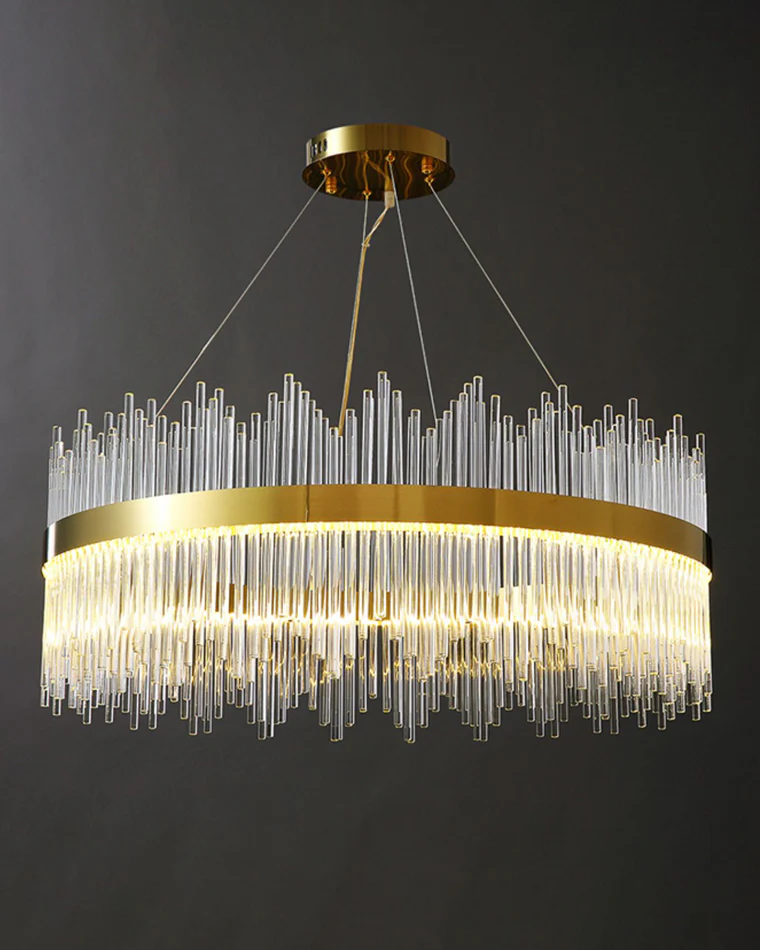 WOMO Glass Rods Round Chandelier-WM2186 - Image 97