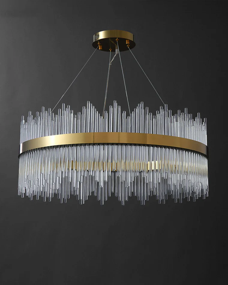 WOMO Glass Rods Round Chandelier-WM2186 - Image 98