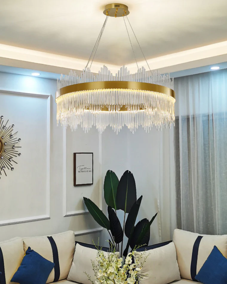 WOMO Glass Rods Round Chandelier-WM2186 - Image 99