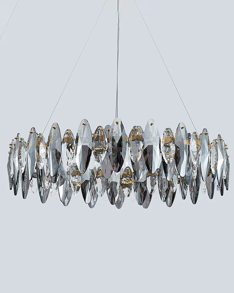WOMO Smoked Crystal Round Chandelier-WM2187 - Image 17
