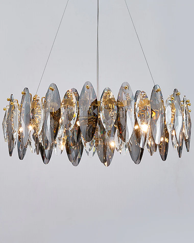 WOMO Smoked Crystal Round Chandelier-WM2187 - Image 19