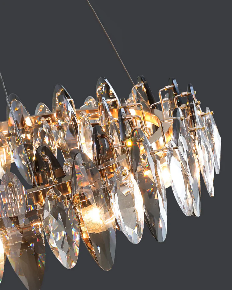 WOMO Smoked Crystal Round Chandelier-WM2187 - Image 20
