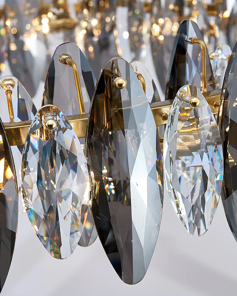 WOMO Smoked Crystal Round Chandelier-WM2187 - Image 21