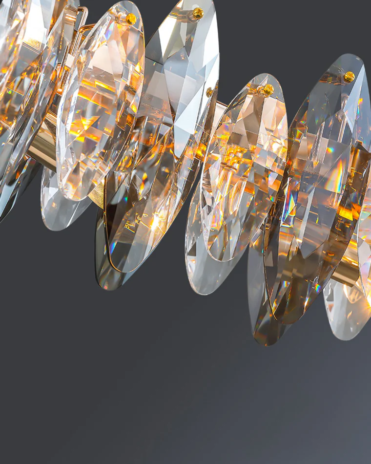 WOMO Smoked Crystal Round Chandelier-WM2187 - Image 22