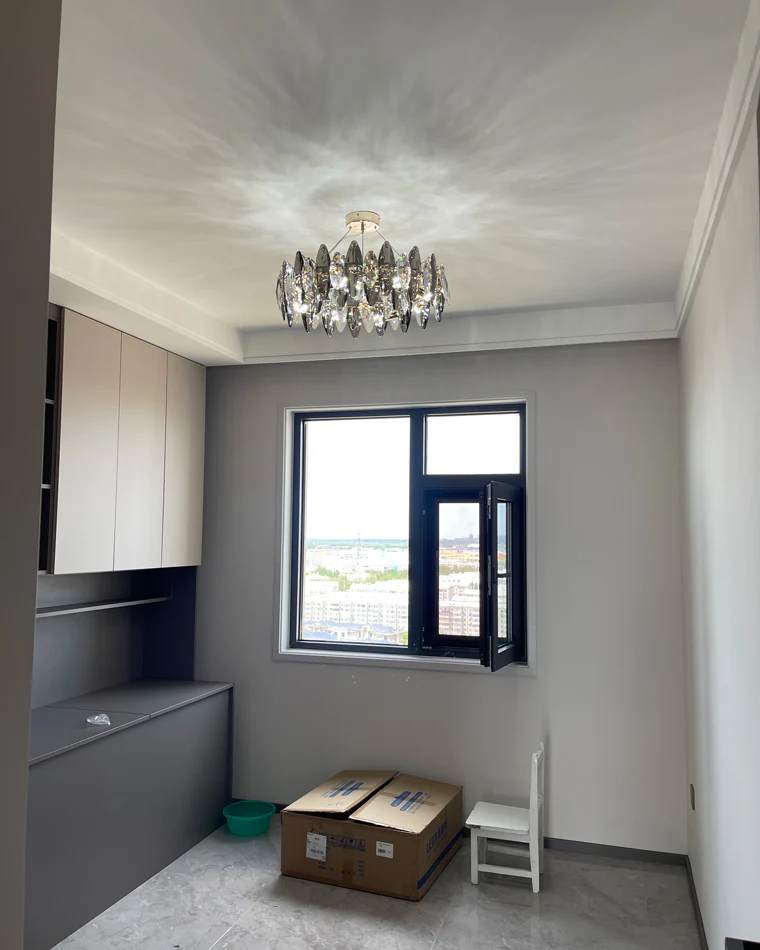 WOMO Smoked Crystal Round Chandelier-WM2187 - Image 35