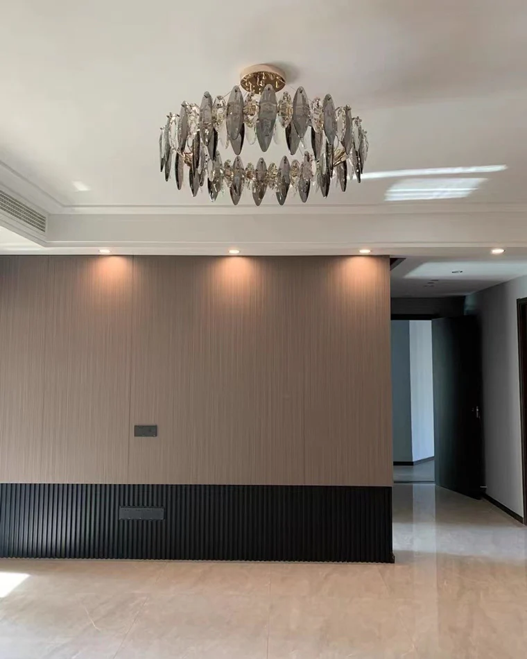 WOMO Smoked Crystal Round Chandelier-WM2187 - Image 37