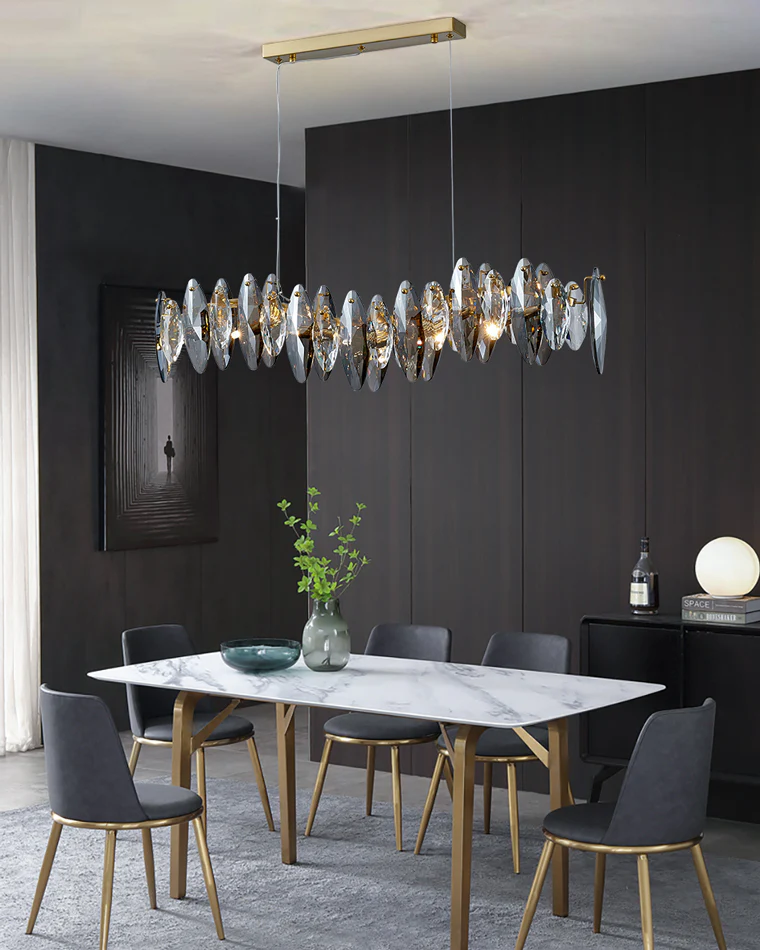 WOMO Smoked Crystal Linear Chandelier-WM2188 - Image 2