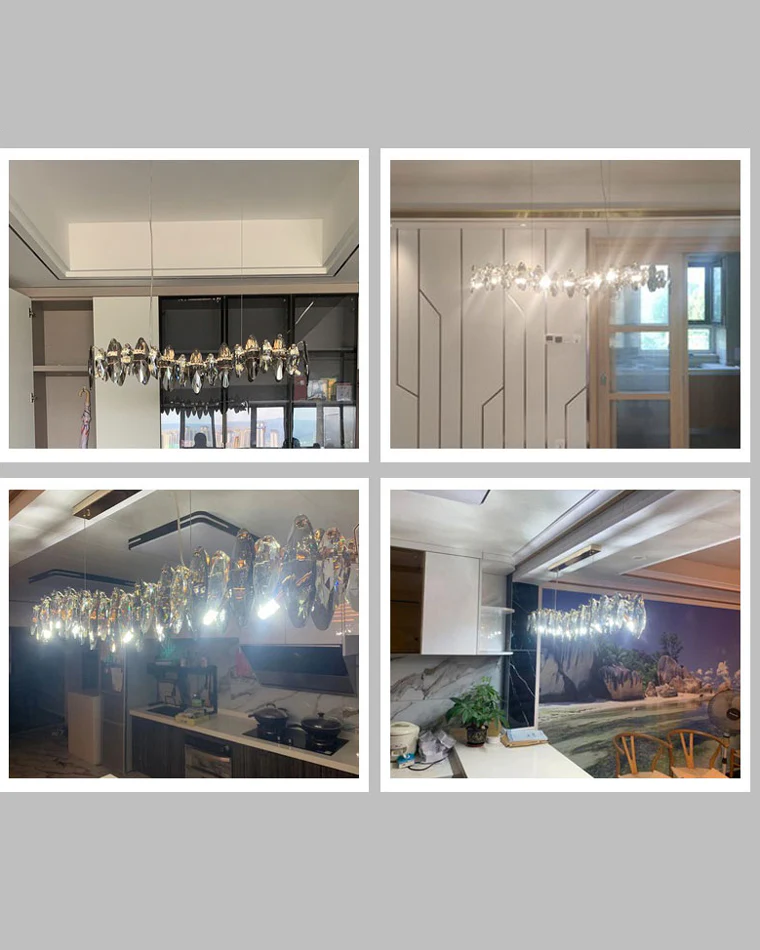 WOMO Smoked Crystal Linear Chandelier-WM2188 - Image 21