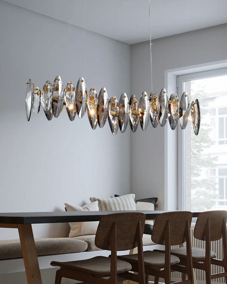 WOMO Smoked Crystal Linear Chandelier-WM2188 - Image 3
