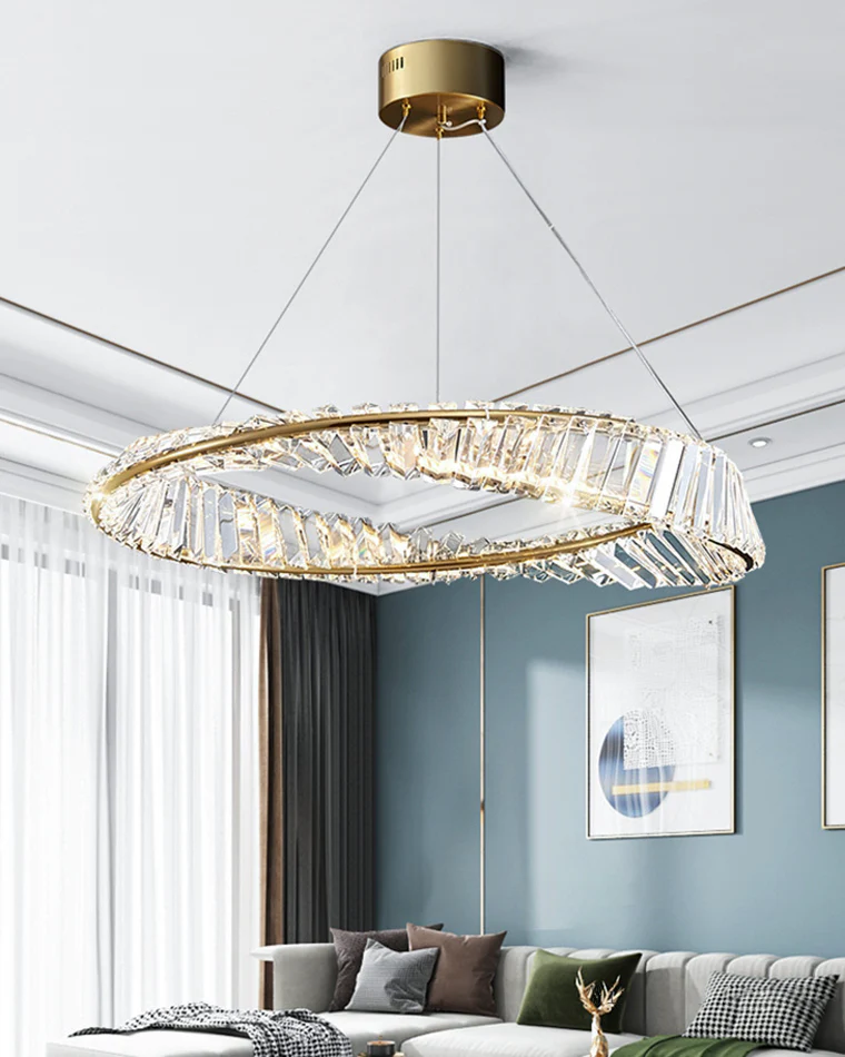 WOMO Möbius Crystal Prism Circular Chandelier-WM2191 - Image 11