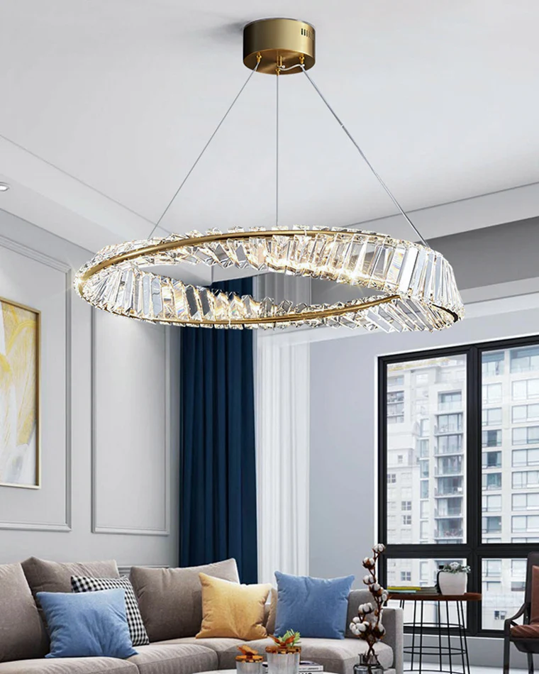 WOMO Möbius Crystal Prism Circular Chandelier-WM2191 - Image 13