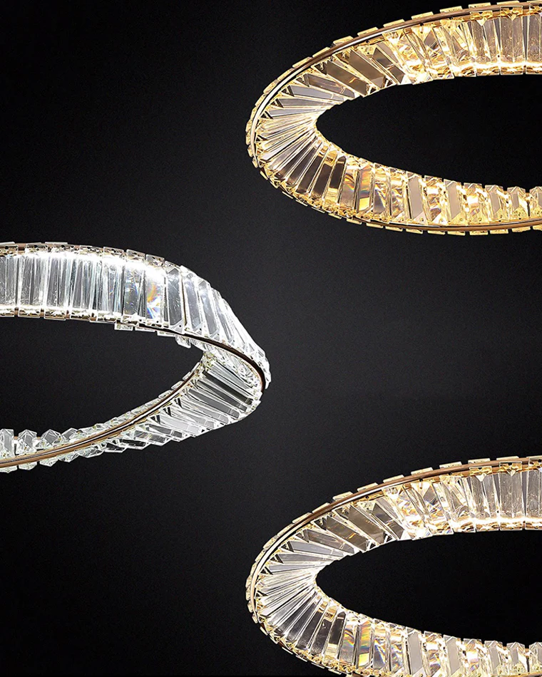 WOMO Möbius Crystal Prism Circular Chandelier-WM2191 - Image 14