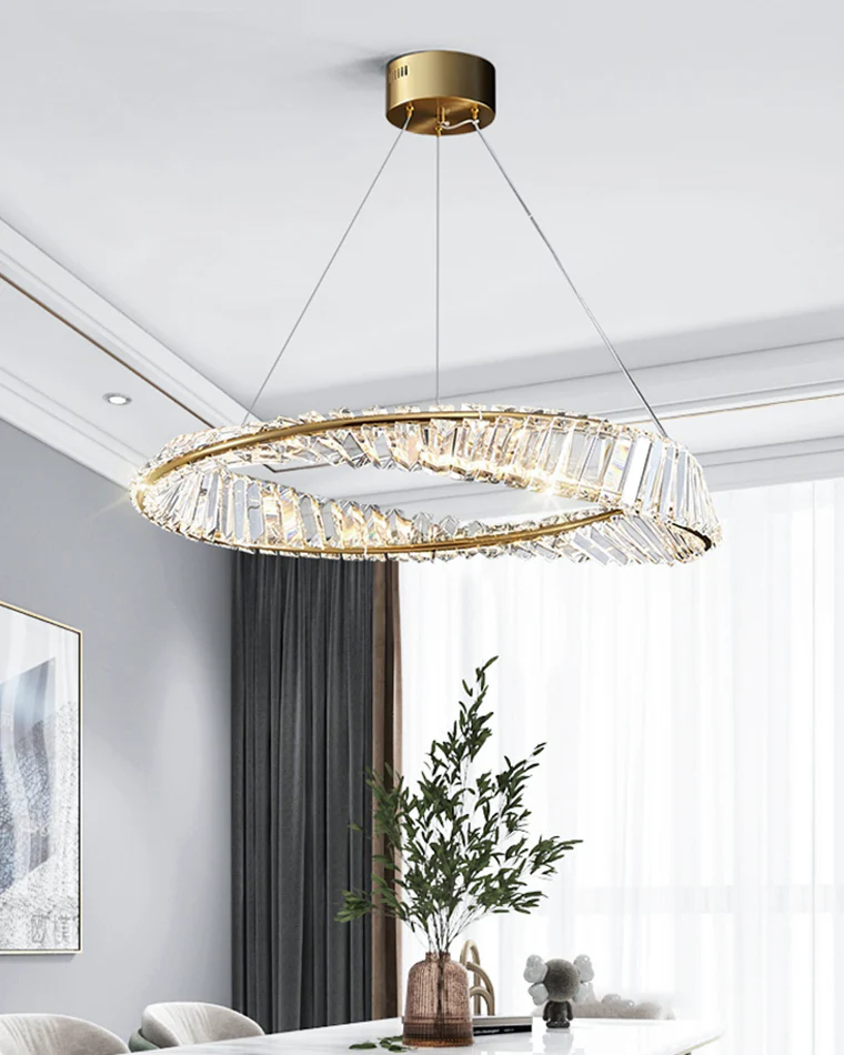 WOMO Möbius Crystal Prism Circular Chandelier-WM2191 - Image 16