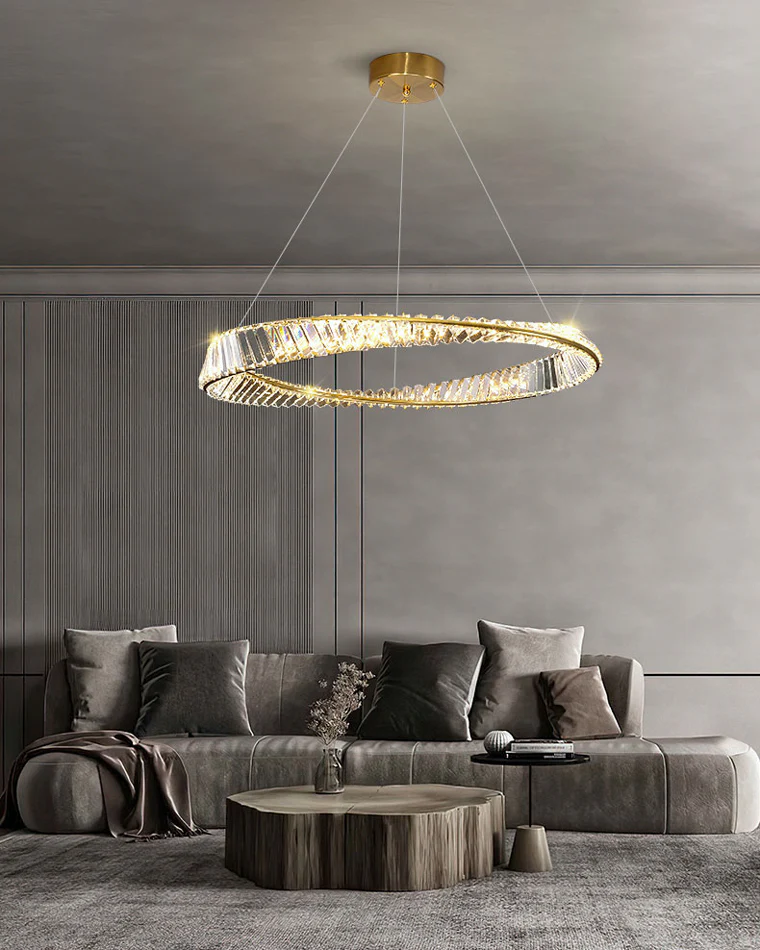 WOMO Möbius Crystal Prism Circular Chandelier-WM2191 - Image 2