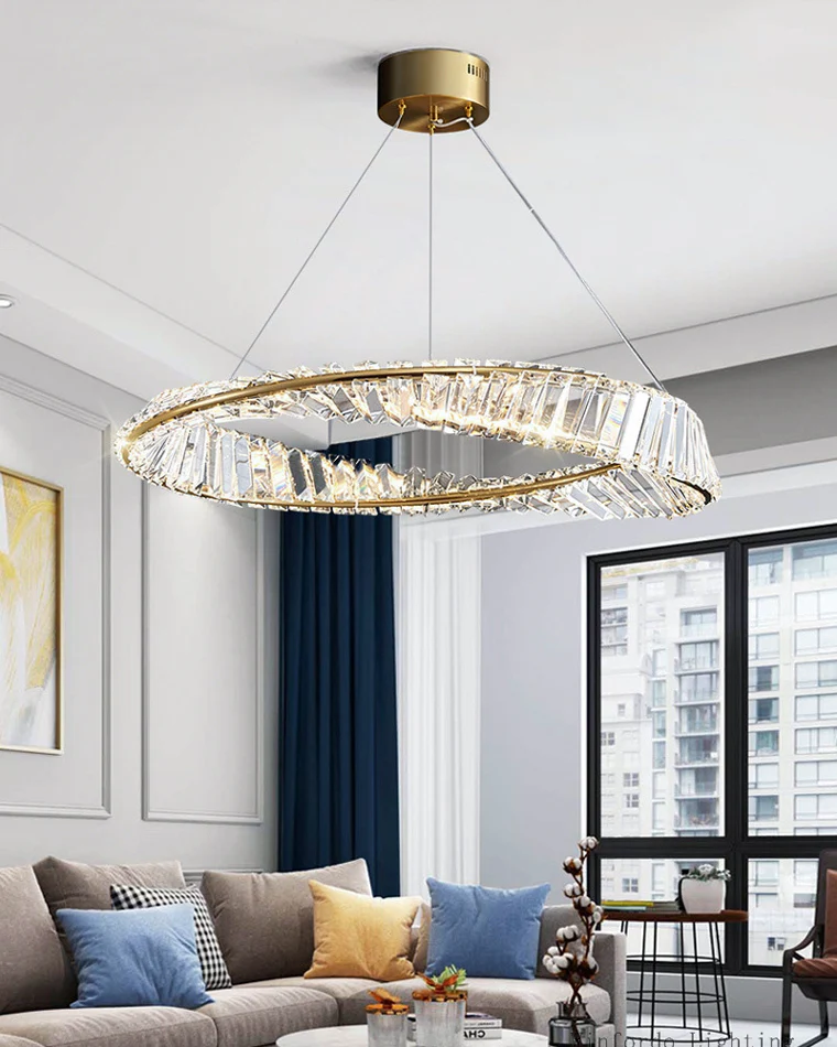 WOMO Möbius Crystal Prism Circular Chandelier-WM2191 - Image 20