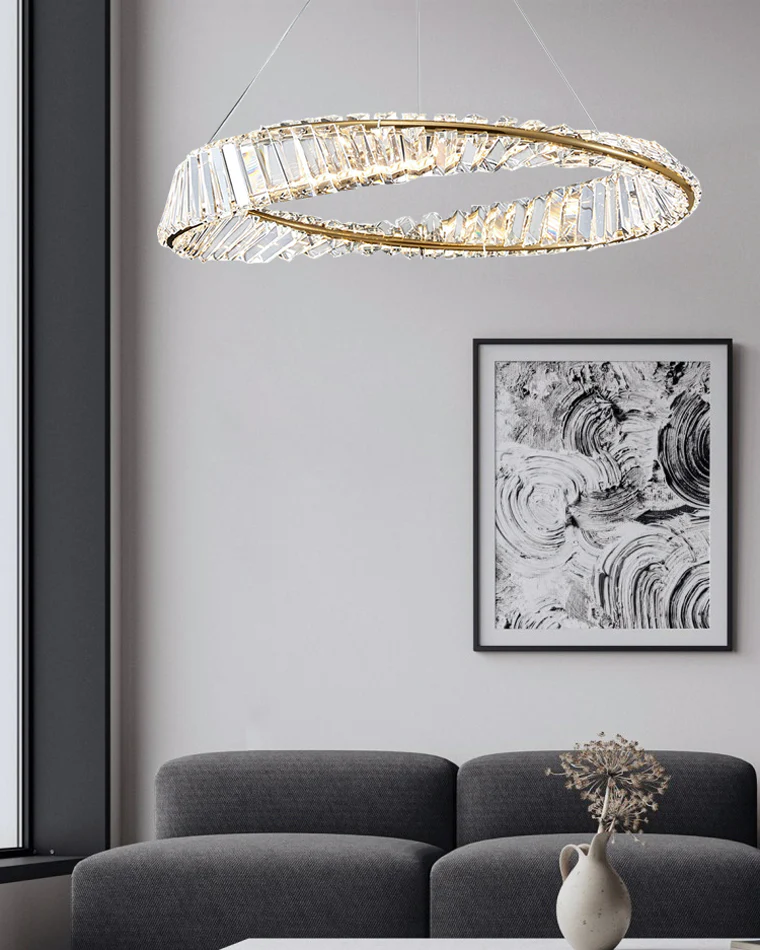 WOMO Möbius Crystal Prism Circular Chandelier-WM2191 - Image 23