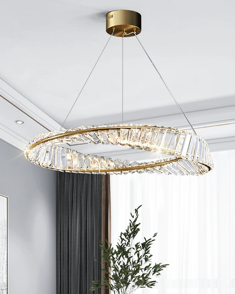 WOMO Möbius Crystal Prism Circular Chandelier-WM2191 - Image 24