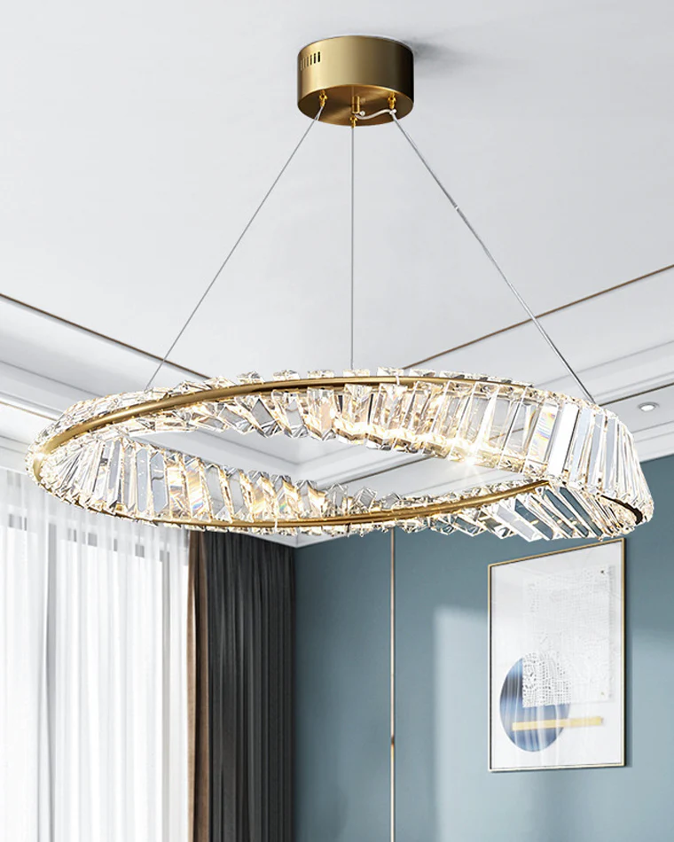 WOMO Möbius Crystal Prism Circular Chandelier-WM2191 - Image 25
