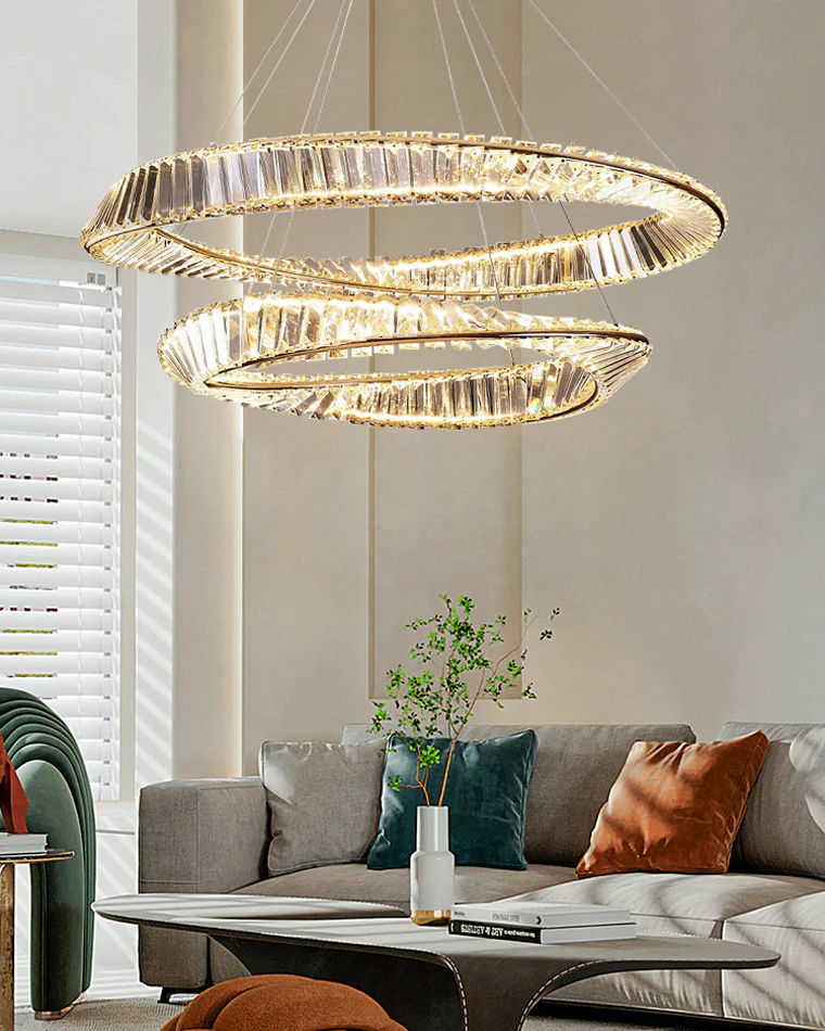 WOMO Möbius Crystal Prism Circular Chandelier-WM2191 - Image 27