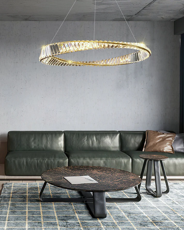 WOMO Möbius Crystal Prism Circular Chandelier-WM2191 - Image 3