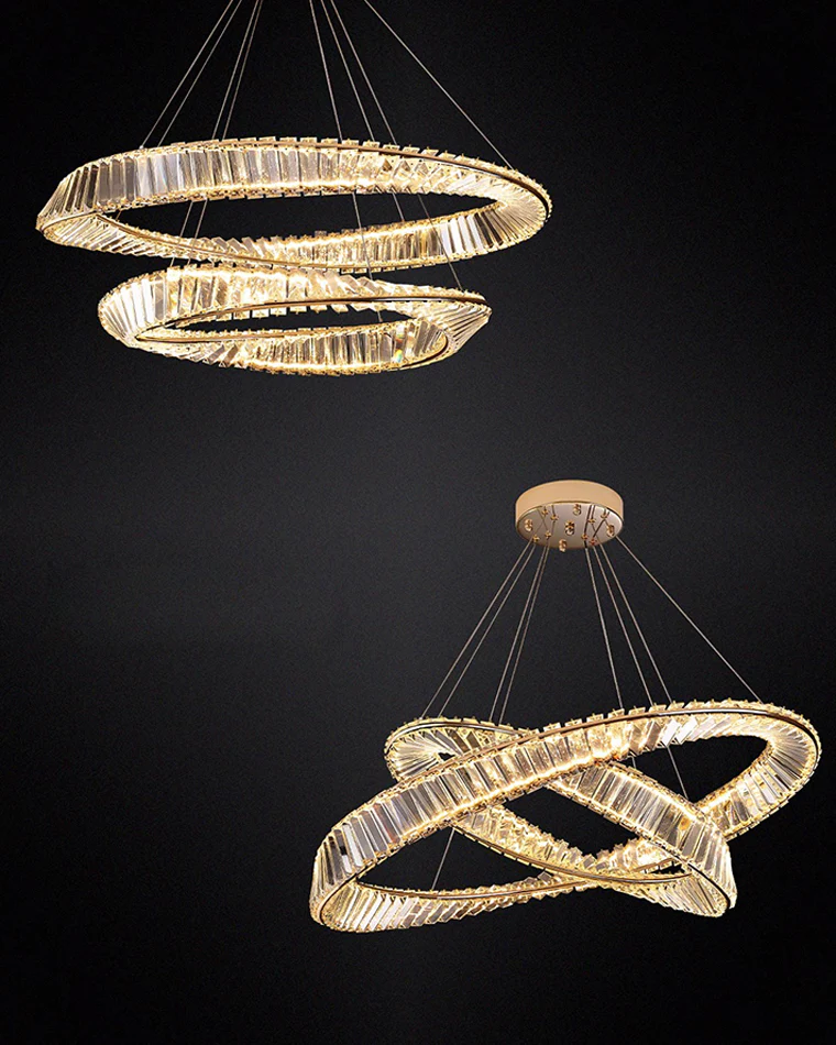 WOMO Möbius Crystal Prism Circular Chandelier-WM2191 - Image 31