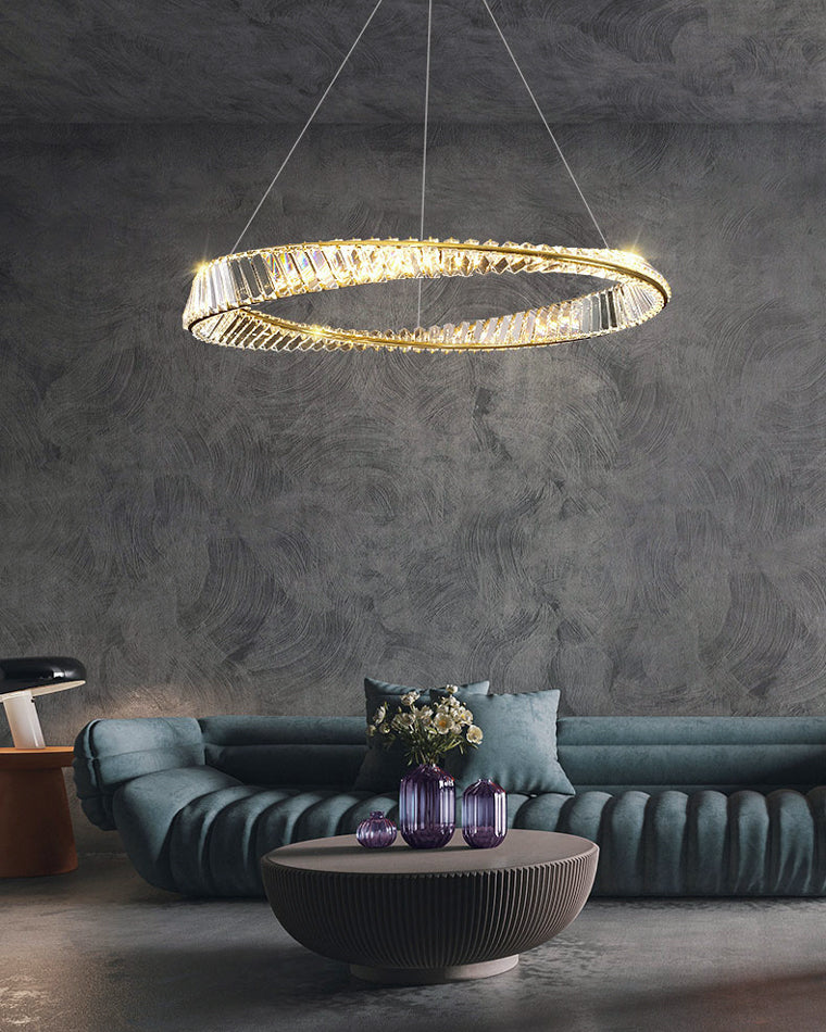 WOMO Möbius Crystal Prism Circular Chandelier-WM2191 - Image 4