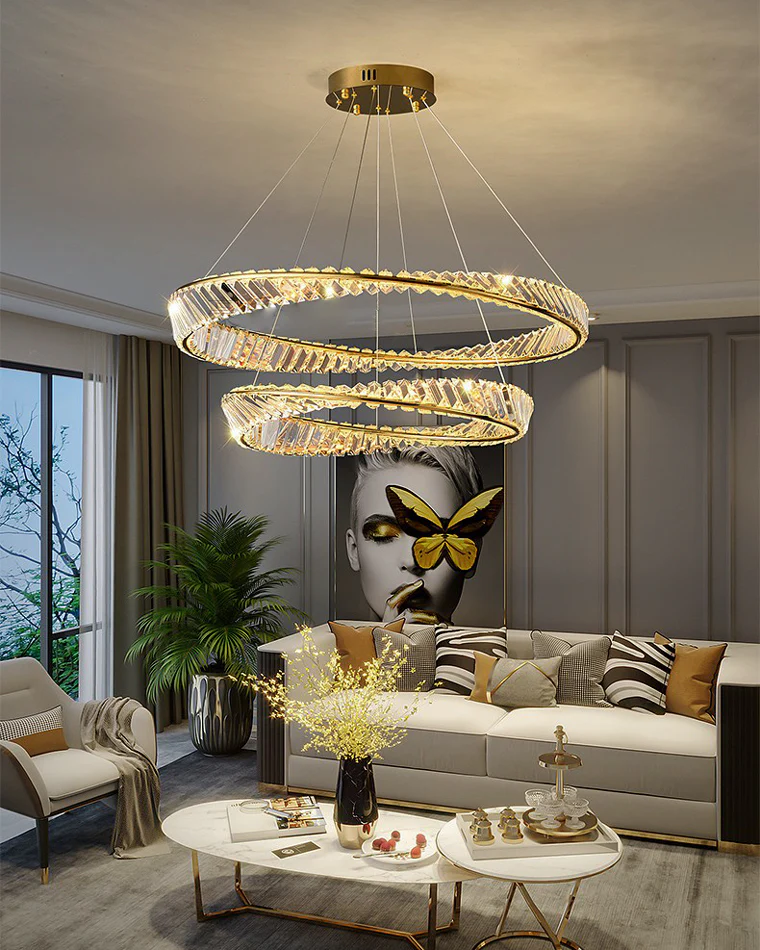 WOMO Möbius Crystal Prism Circular Chandelier-WM2191 - Image 47