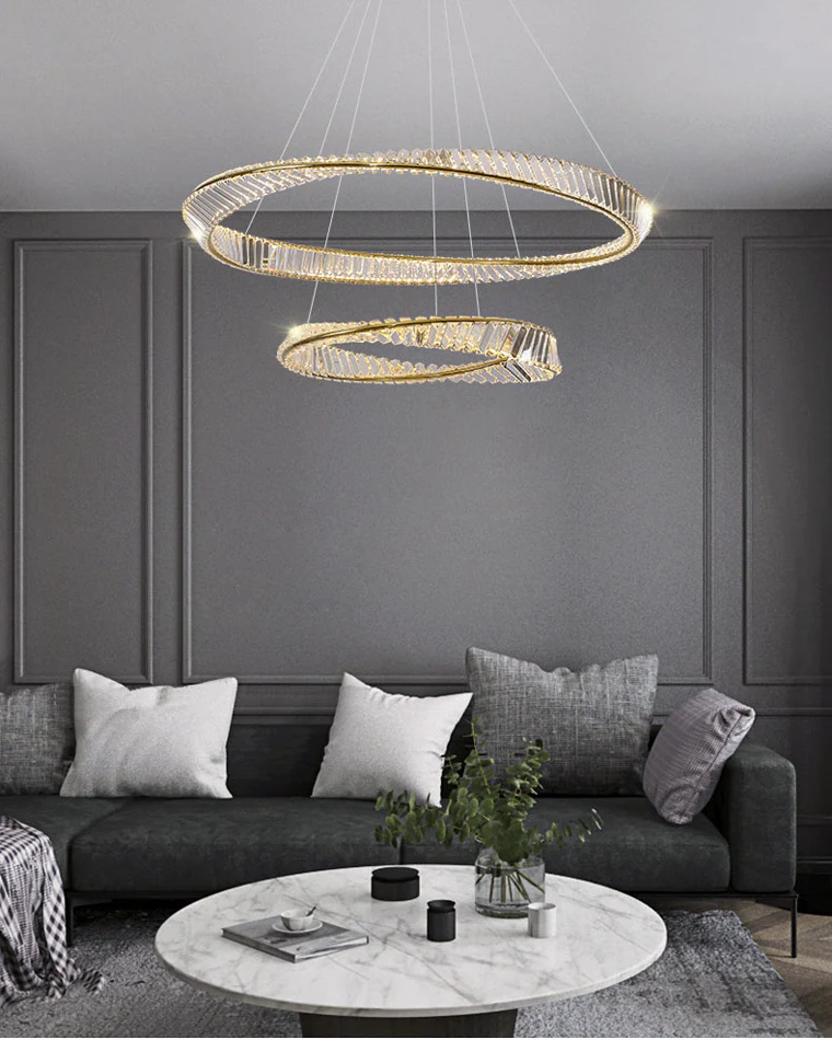 WOMO Möbius Crystal Prism Circular Chandelier-WM2191 - Image 5