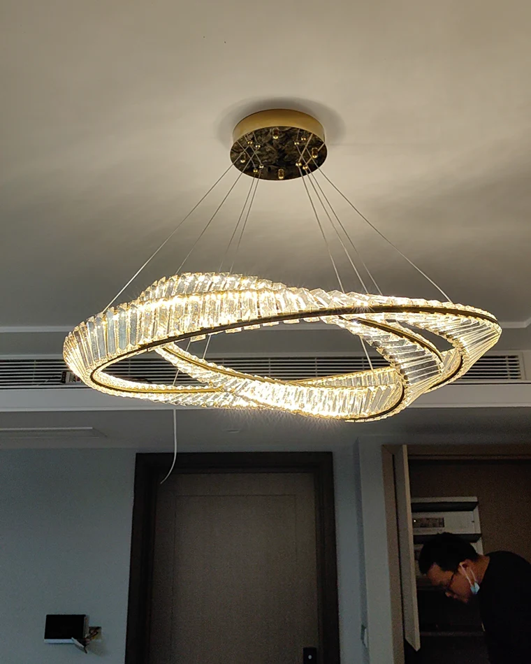 WOMO Möbius Crystal Prism Circular Chandelier-WM2191 - Image 56