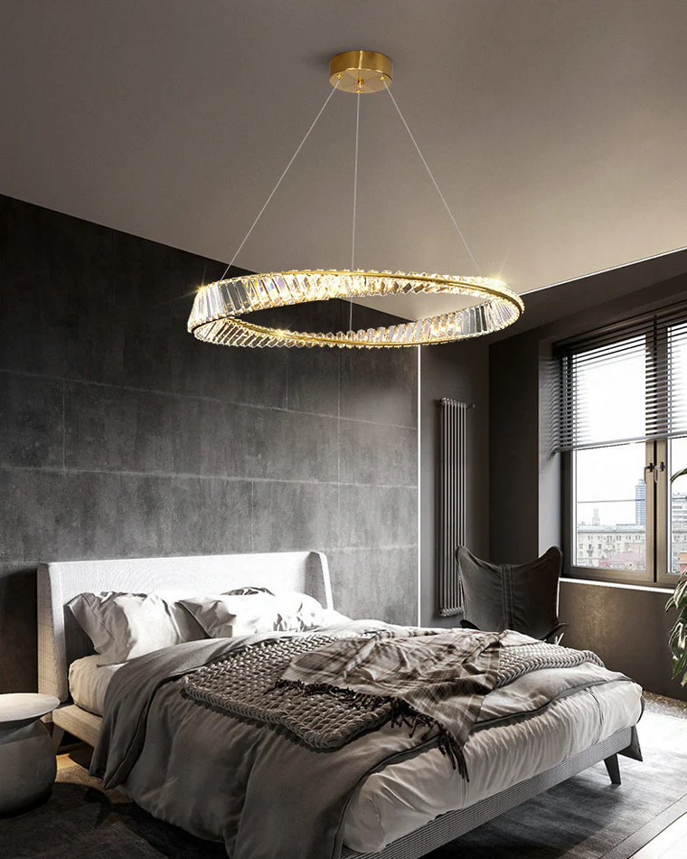 WOMO Möbius Crystal Prism Circular Chandelier-WM2191 - Image 6