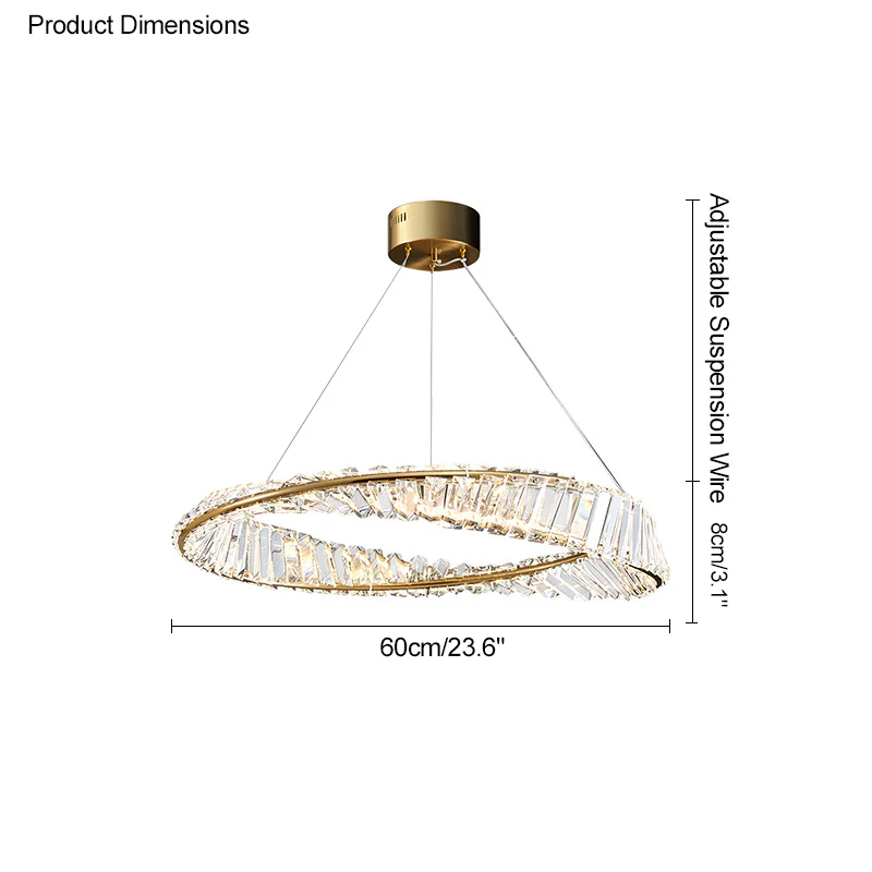 WOMO Möbius Crystal Prism Circular Chandelier-WM2191 - Image 69