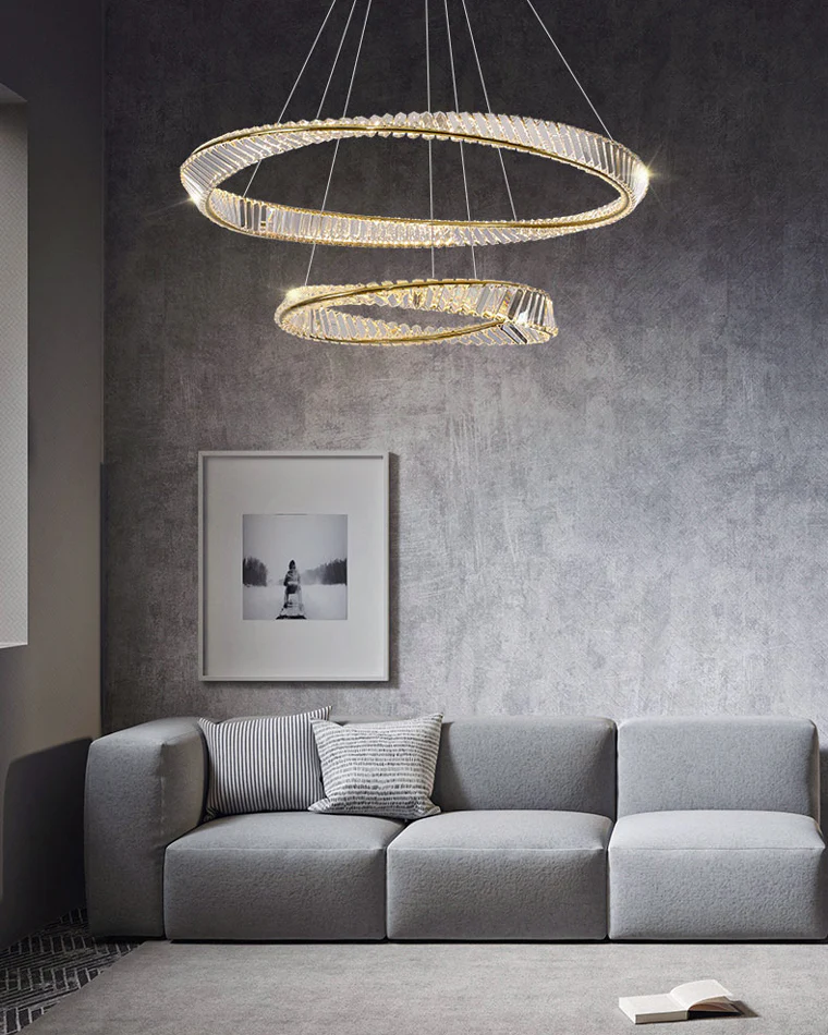 WOMO Möbius Crystal Prism Circular Chandelier-WM2191 - Image 7