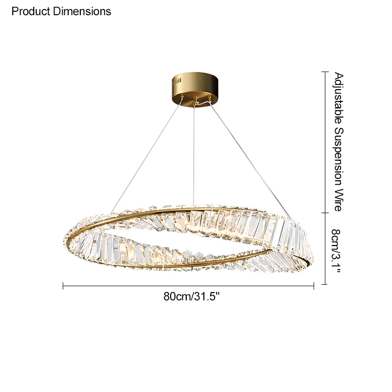 WOMO Möbius Crystal Prism Circular Chandelier-WM2191 - Image 71