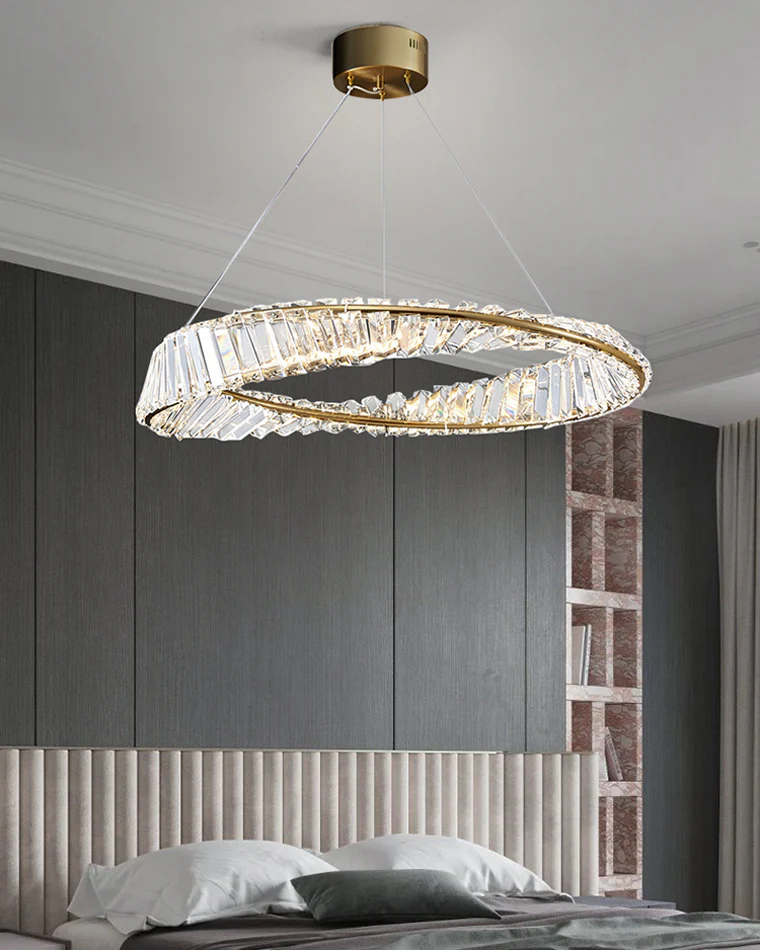 WOMO Möbius Crystal Prism Circular Chandelier-WM2191 - Image 9