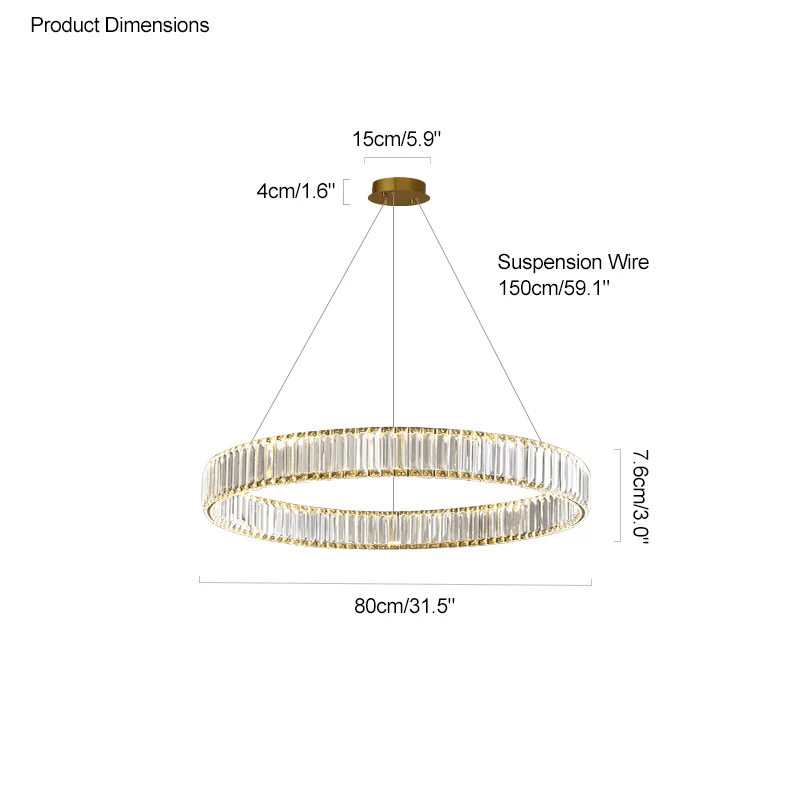 WOMO 2 Tier Circular Crystal Chandelier-WM2192 - Image 35