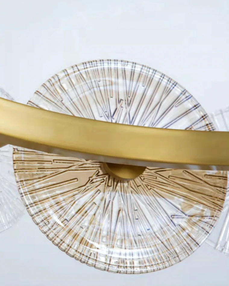 WOMO Textured Glass Disc Chandelier-WM2194 - Image 13