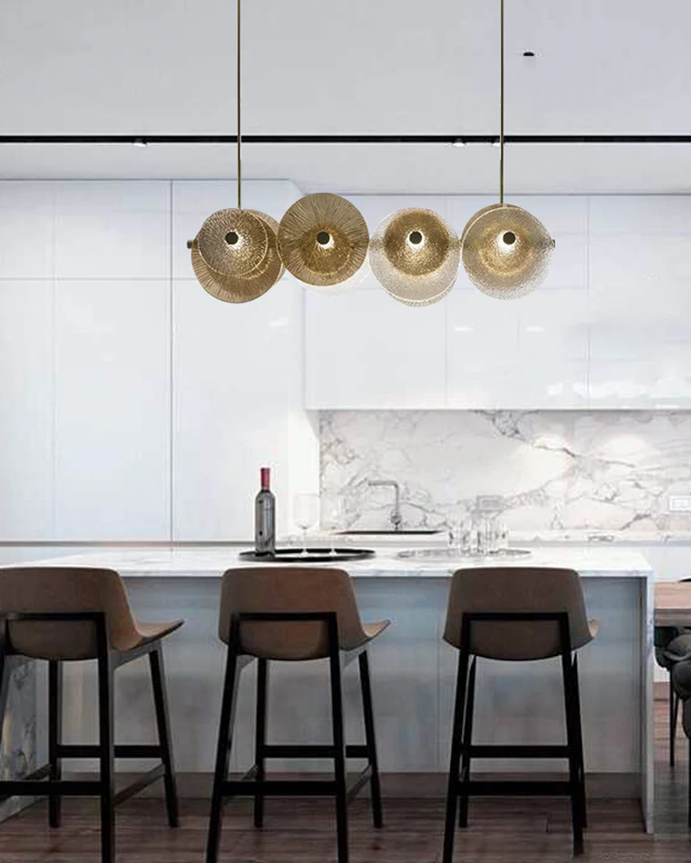 WOMO Textured Glass Disc Chandelier-WM2194 - Image 14