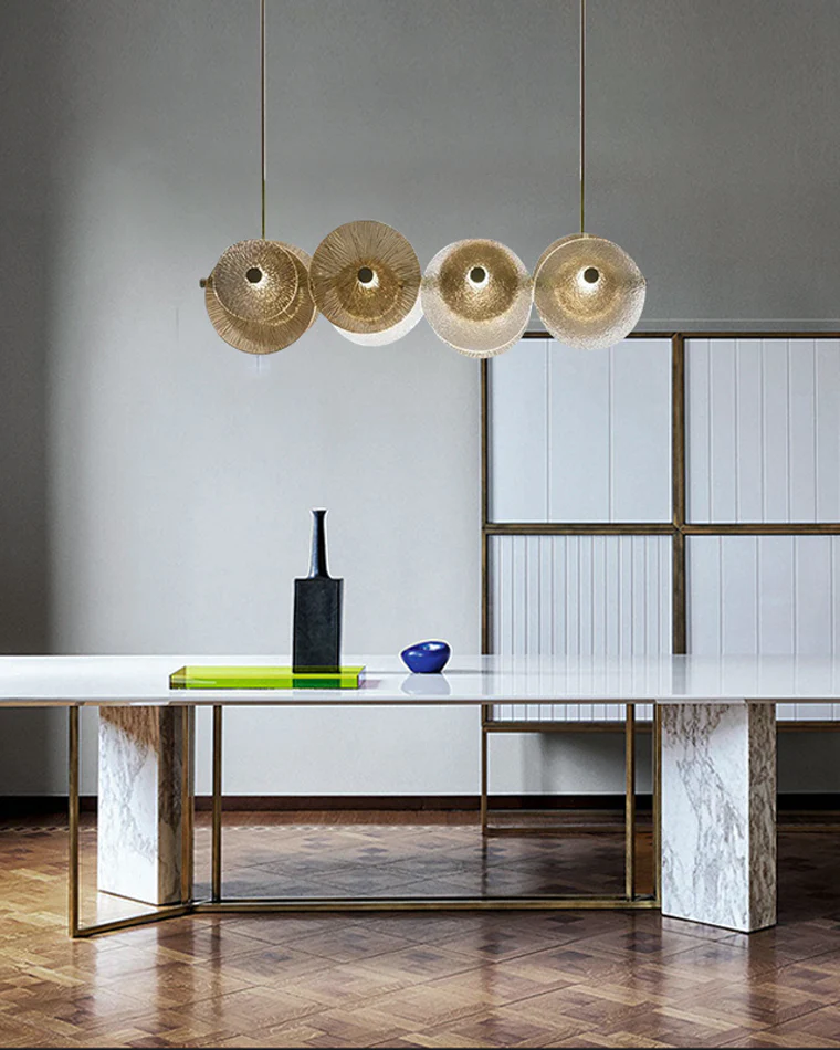 WOMO Textured Glass Disc Chandelier-WM2194 - Image 16