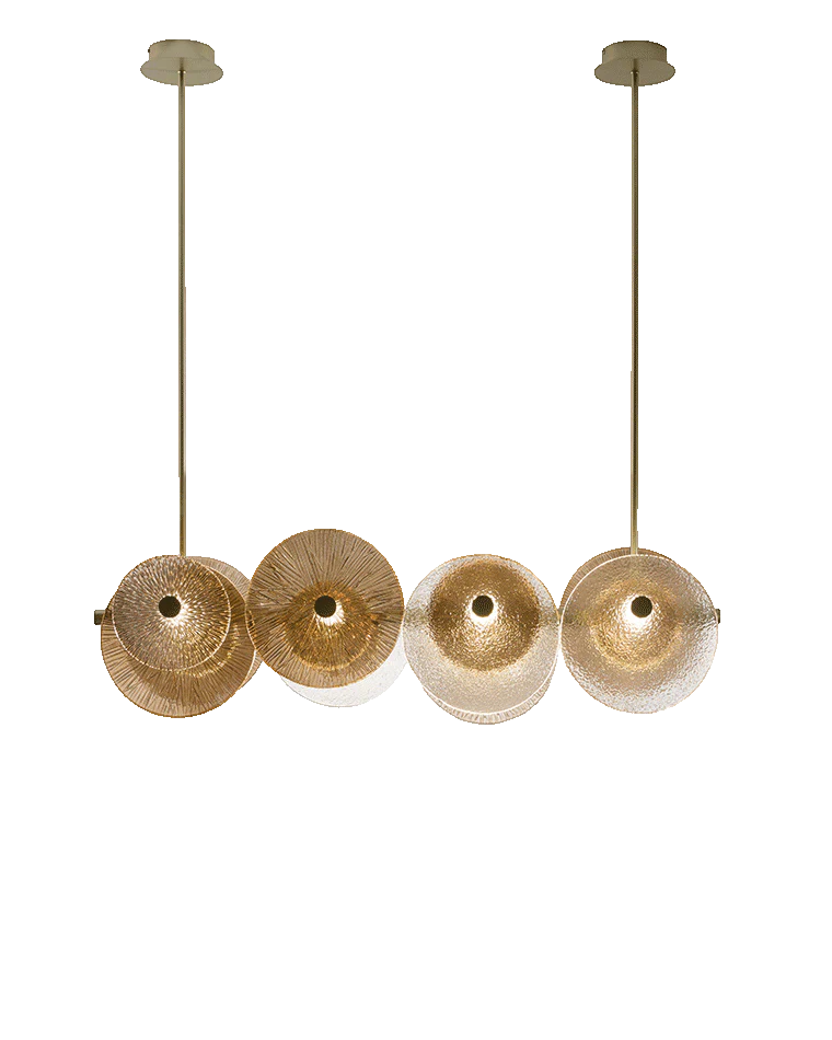 WOMO Textured Glass Disc Chandelier-WM2194 - Image 17