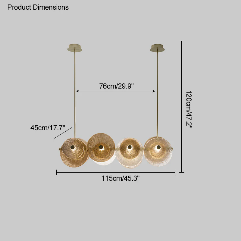 WOMO Textured Glass Disc Chandelier-WM2194 - Image 20