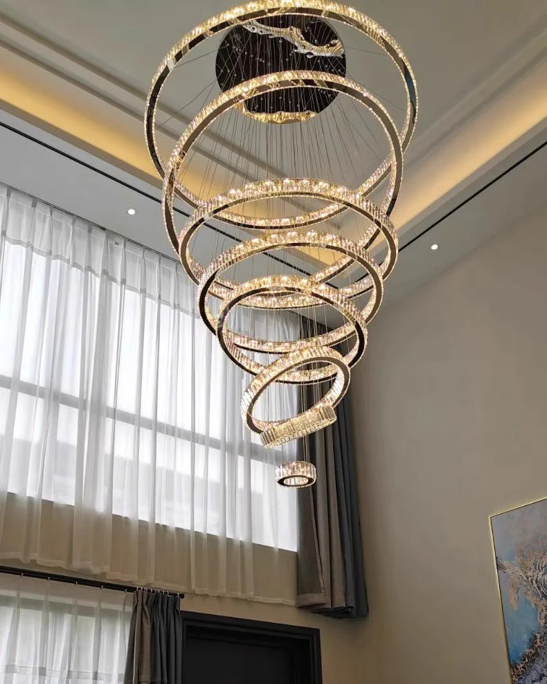 WOMO Crystal Circular Led Chandelier-WM3051 - Image 6