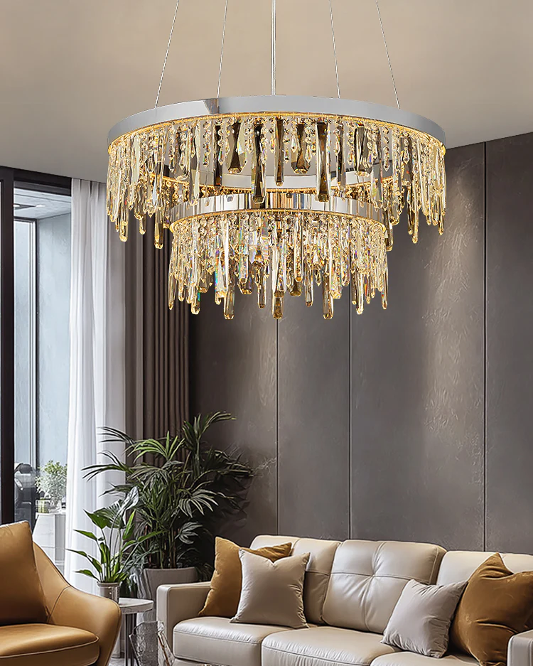 WOMO Crystal Drop Chandelier-WM3058 - Image 3