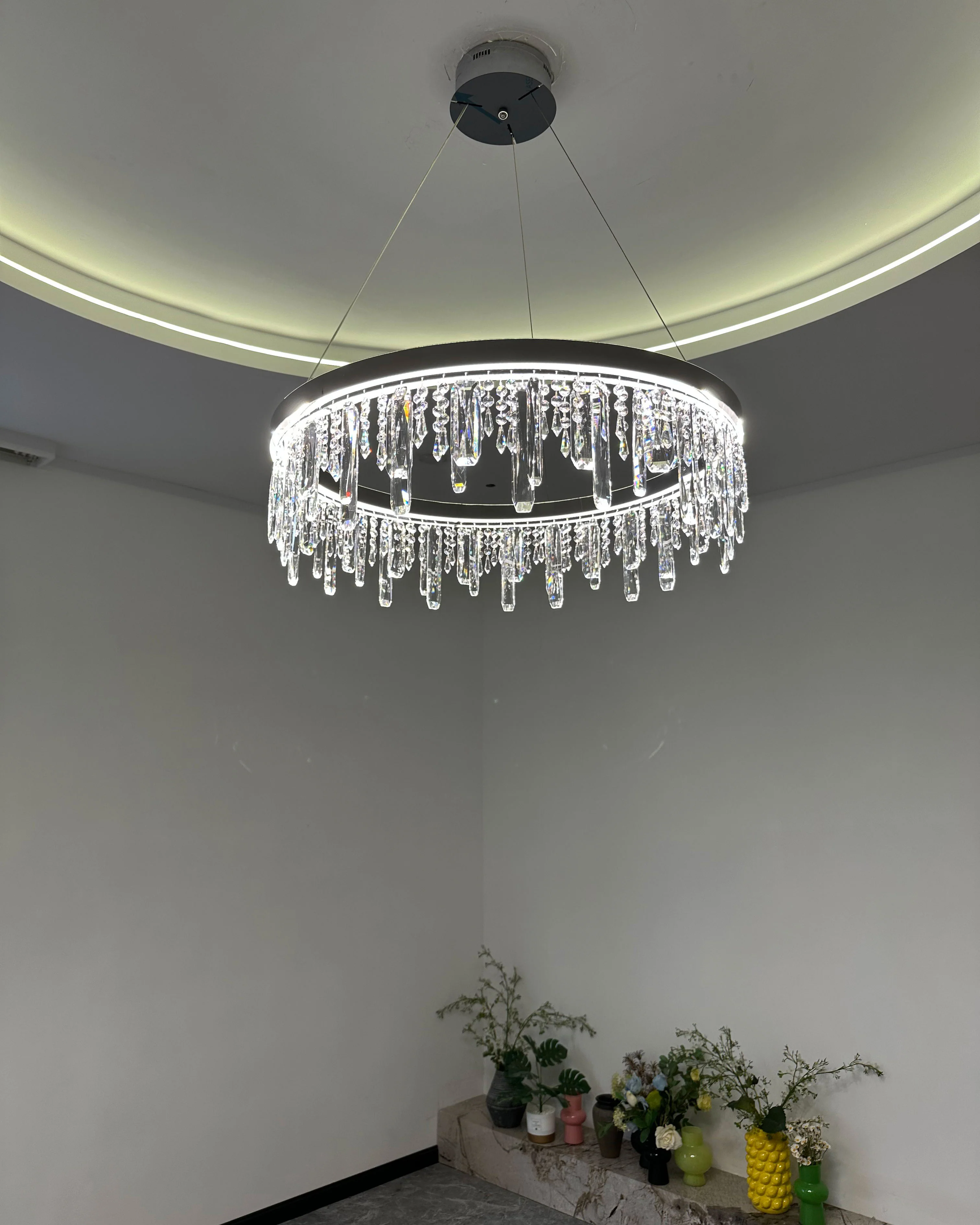 WOMO Crystal Drop Chandelier-WM3058 - Image 6