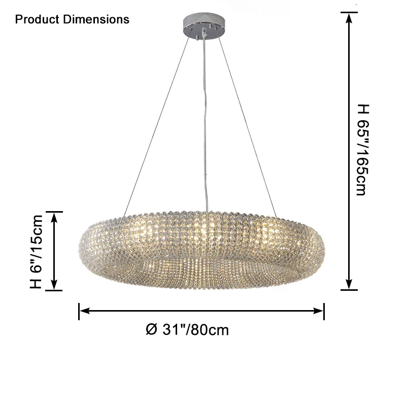 WOMO Halo Crystal Chandelier-WM2910 - Image 11