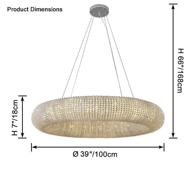 WOMO Halo Crystal Chandelier-WM2910 - Image 13