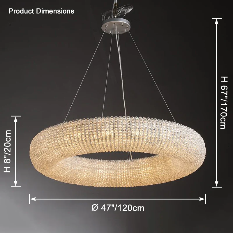 WOMO Halo Crystal Chandelier-WM2910 - Image 15