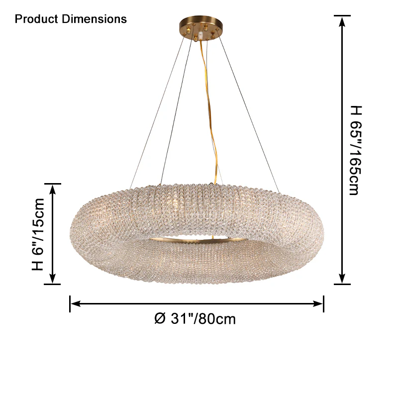WOMO Halo Crystal Chandelier-WM2910 - Image 17